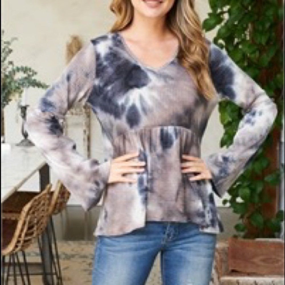 Tie Dye Babydoll Top